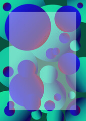 Naklejka premium bubbles on blue background