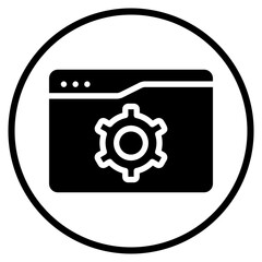 web optimization glyph icon