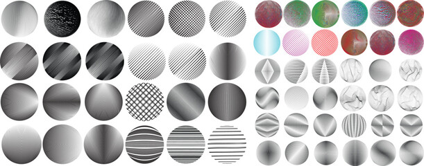 Set of spheres . Lines constructed transparent sphere .Vector  .Technology sphere Logo . Design element for posters, social media, templates, flyers, brochures . Abstract trendy transparent circles