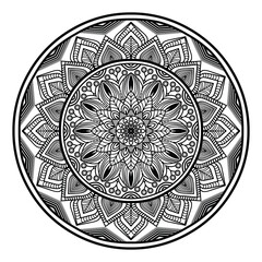 Mandala design on isolated white background
