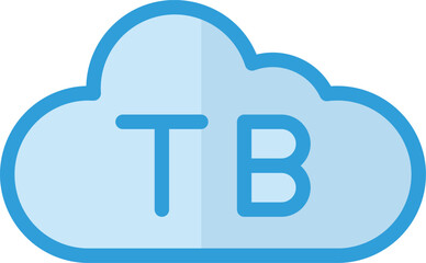 Tb cloud Vector Icon Design Illustration