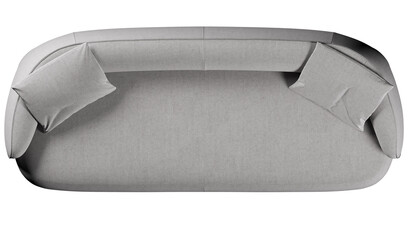 Top view of sofa with cushions