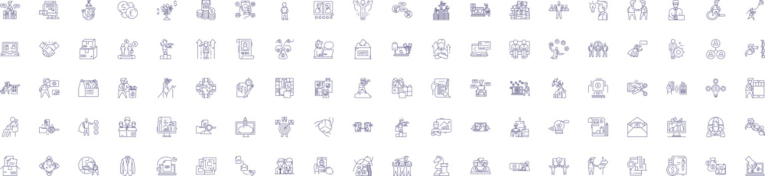 Ai assistants line icons signs set. Design collection of AI, assistants, assistants, Alexa, Siri, Cortana, Google, Home outline concept vector illustrations