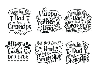 happy father's day typography letter  t-shirt
