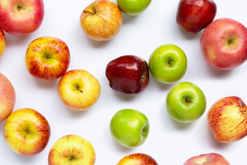 Apples on a white background.