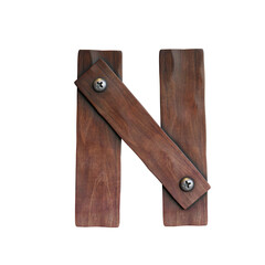 Wooden Planks 3D Lettering or Alphabet