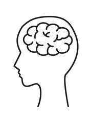 脳と横顔アイコン