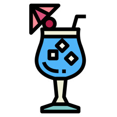 Blue Lagoon filled outline icon style