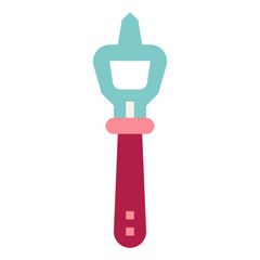 corkscrew flat icon style