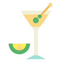 Martini flat icon style