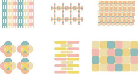 set of colorful shapes for pattern