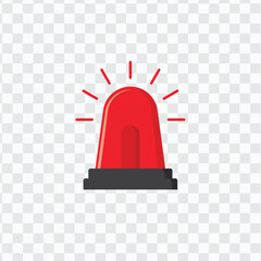 Emergency siren icon in flat style. warning sign, police alarm, ambulance alarm, Medical alert. vector illustration.