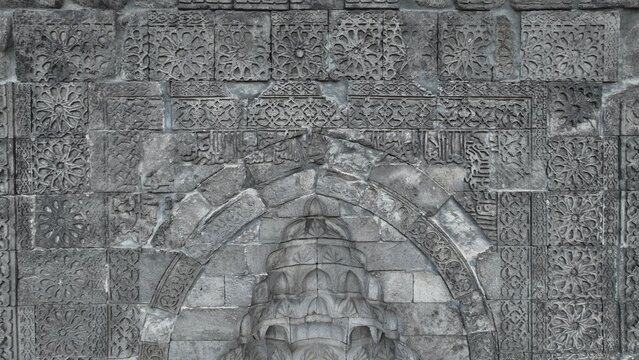 Yakutiye Madrasa was built in 1310 by Emir Hoca Cemalettin Yakut during the time of the Ilkhanid ruler Olcaytu. Erzurum, Turkey.
