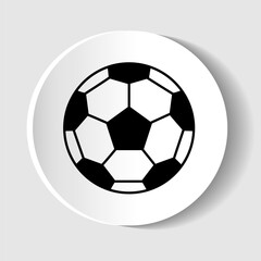 Soccer ball vector icon for web design and mobile phone applications