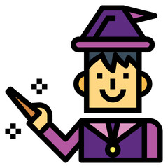 wizard filled outline icon style