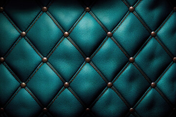 Turquoise diamond leather pattern, Generative AI