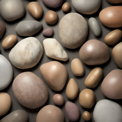 Fototapeta na wymiar stones on the beach - Stones background - Generative AI