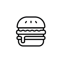Hamburger - Burger - Outline Icon- fast food - EPS Vector