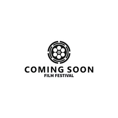 coming soon logo design illustration template