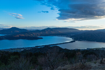 日本　京都府宮津市にある成相山パノラマ展望台から見える天橋立
