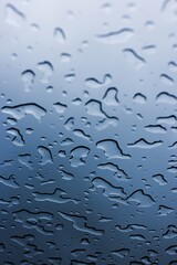 Drops of water on the glass