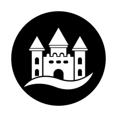 Fototapeta na wymiar castle icon illustration vector