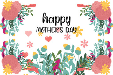 Happy mothers day celebration greeting card background 