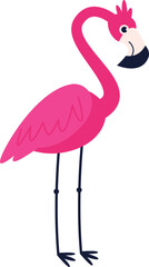 Fototapeta premium Flamingo character Long legs bird