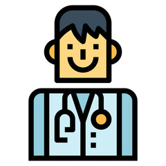doctor filled outline icon style