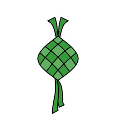 ketupat icon with modern flat style, ketupat design, ramadan and eid food