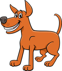 funny cartoon brown dog comic animal character