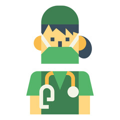 nurse flat icon style