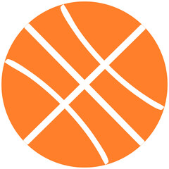 Orange Color Basketball Illustration