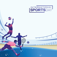 Sports Illustration Vector. Sports Day Illustration. Graphic Design for poster, banners, and flyer
