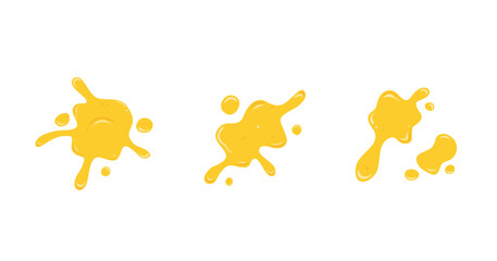 set of cheese liquid splash vector illustration element for decoration