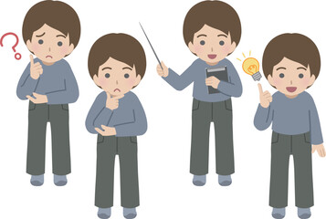 若い男性の疑問と解決セット　私服