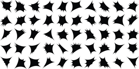 fire flakes shape and sparkles shape Set of 50