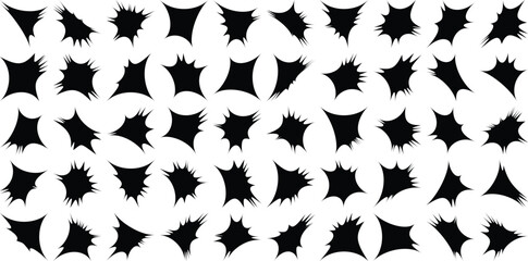 fire flakes shape and sparkles shape Set of 50