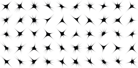 fire flakes shape and sparkles shape Set of 50