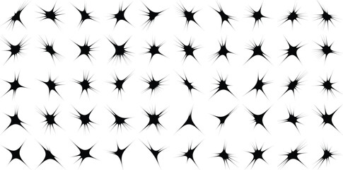 fire flakes shape and sparkles shape Set of 50