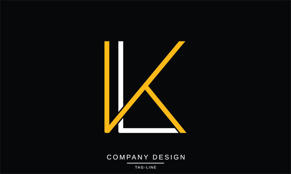 KL, LK, Abstract Letters Logo Monogram