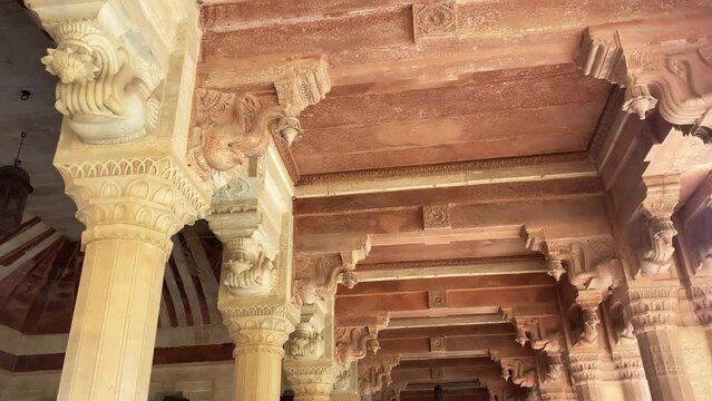 The famous Amber Fort, the fortified residence of Raja Man Singh I in the northern suburbs of Jaipur, India