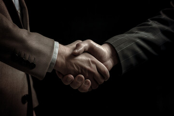 Businessmen handshake - business meeting and partnership concept. Generative ai.