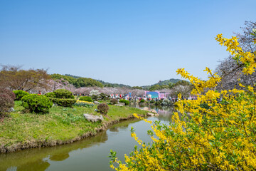 Scenery of East Lake Park in Wuhan, China