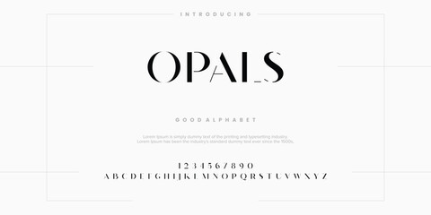 Abstract Fashion font alphabet. Typography typeface uppercase lowercase and number. vector illustration © Luke Project