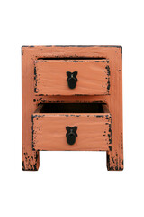 Sumba colours side table two drawer isolated on white background. Classic furniture. Vintage interiors. Chinese style.