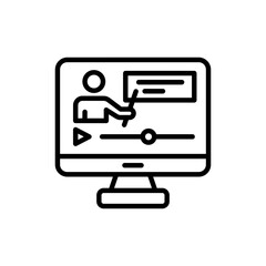 Video Lesson icon in vector. illustration