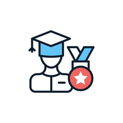 Best Student icon in vector. illustration