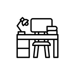 Student Desk icon in vector. illustration