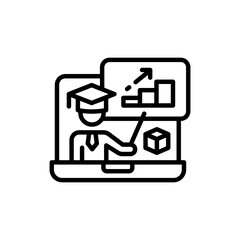 Online Presentation icon in vector. illustration